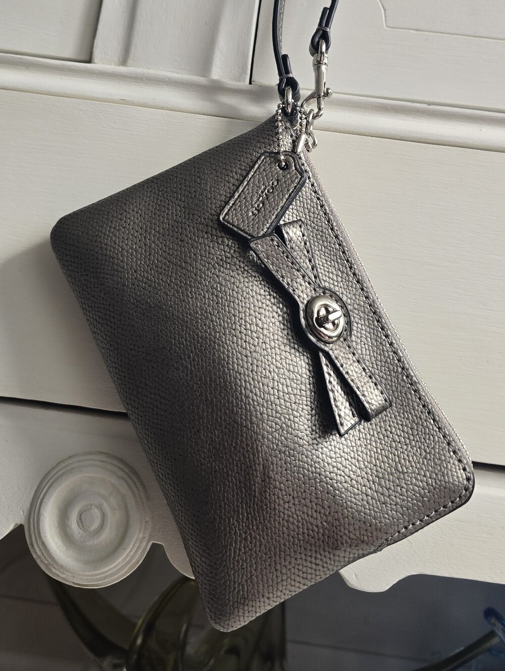 Coach Gunmetal Wristlet